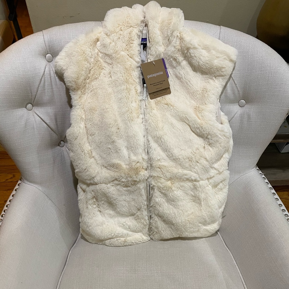 Patagonia Lunar Frost Hooded Vest Natural